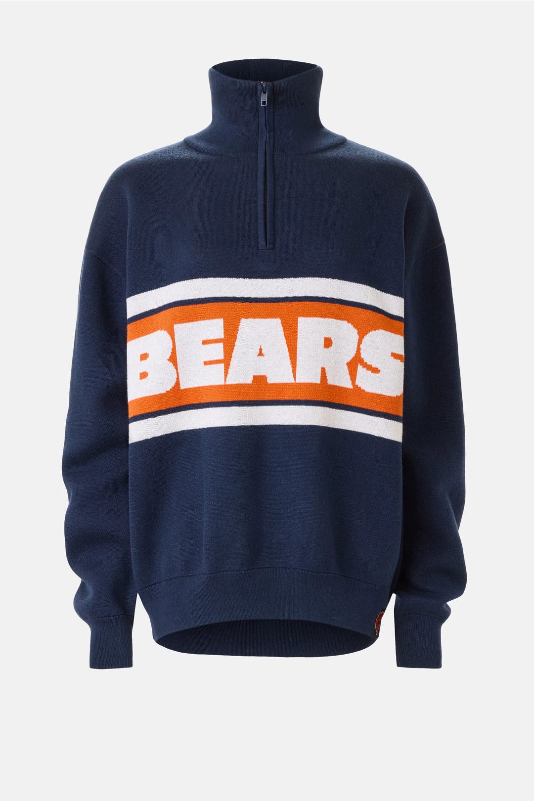Chicago Bears Quarter Zip Logo Sweater by Terez | Rent the Runway