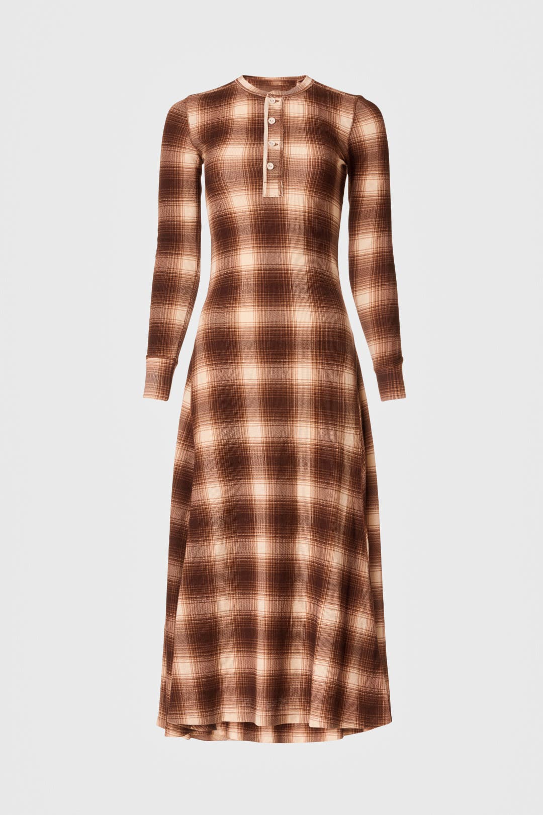 Plaid Waffle-Knit Henley Dress by Polo Ralph Lauren | Rent the Runway