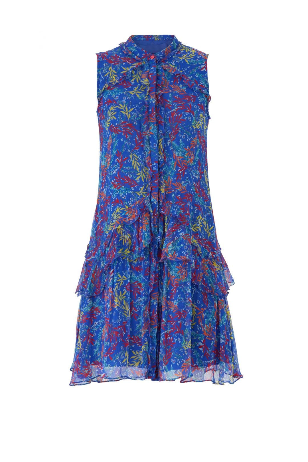 Blue Tilly Ruffle Shirt Dress by SALONI 3