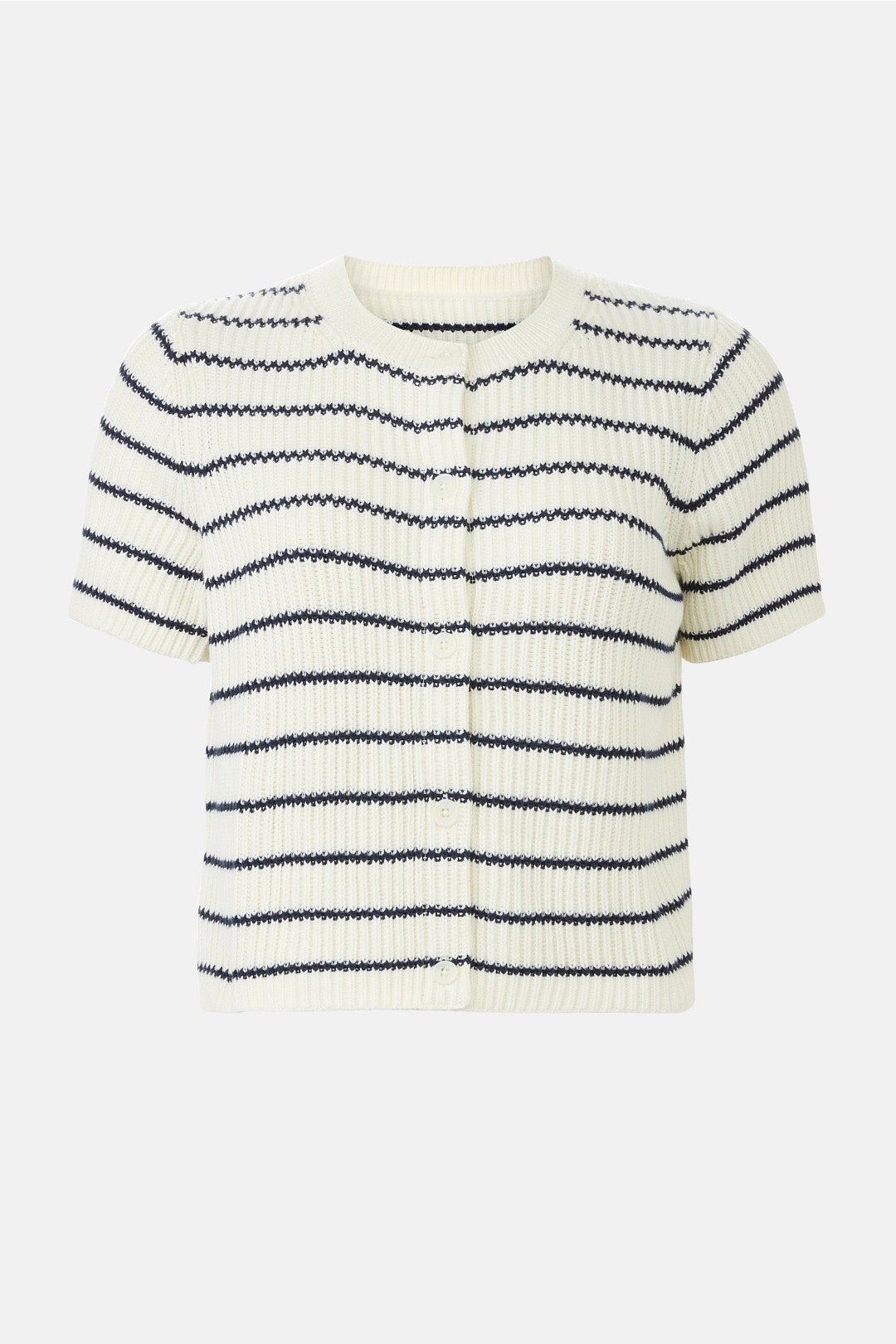 Delilah Striped Short Sleeved Cardigan by Splendid 4