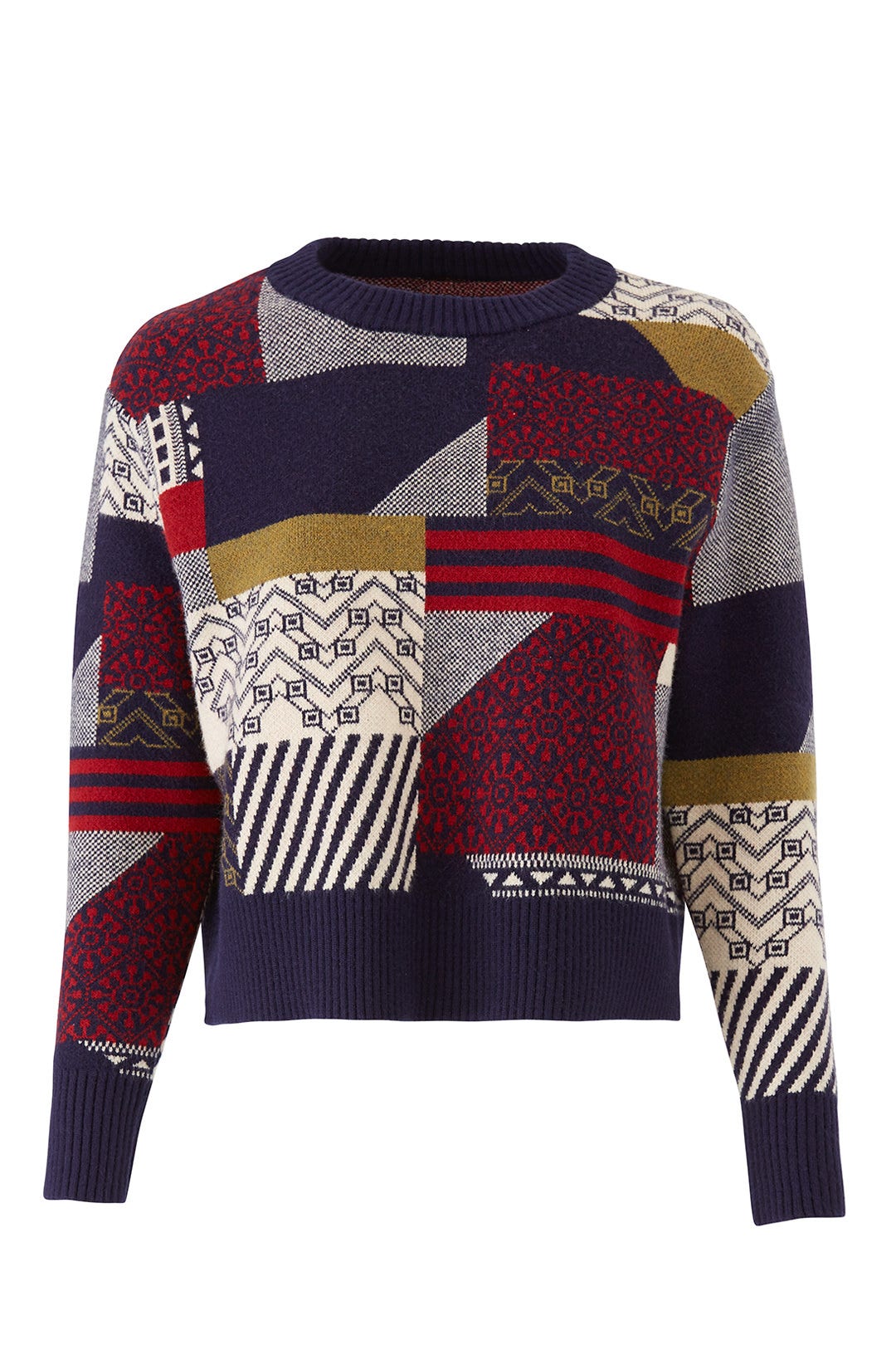 Navy Patchwork Sweater by Slate & Willow