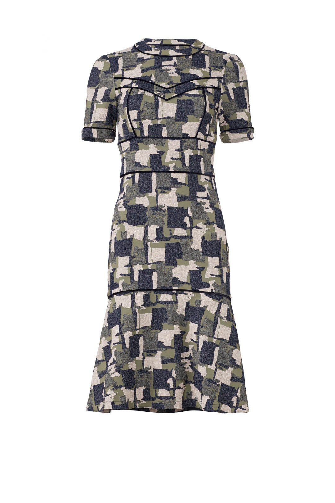Camo Drop Waist Dress by Yigal Azrouël 3