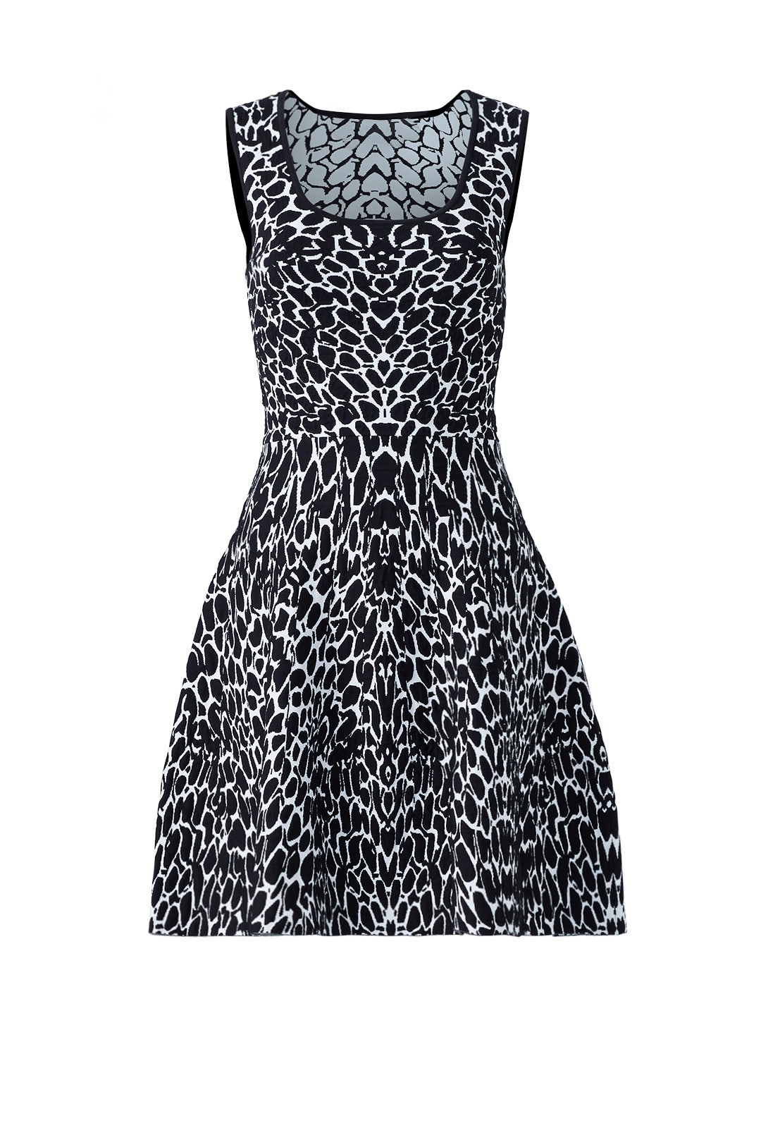 Black and White Mirror Print Dress by John + Jenn