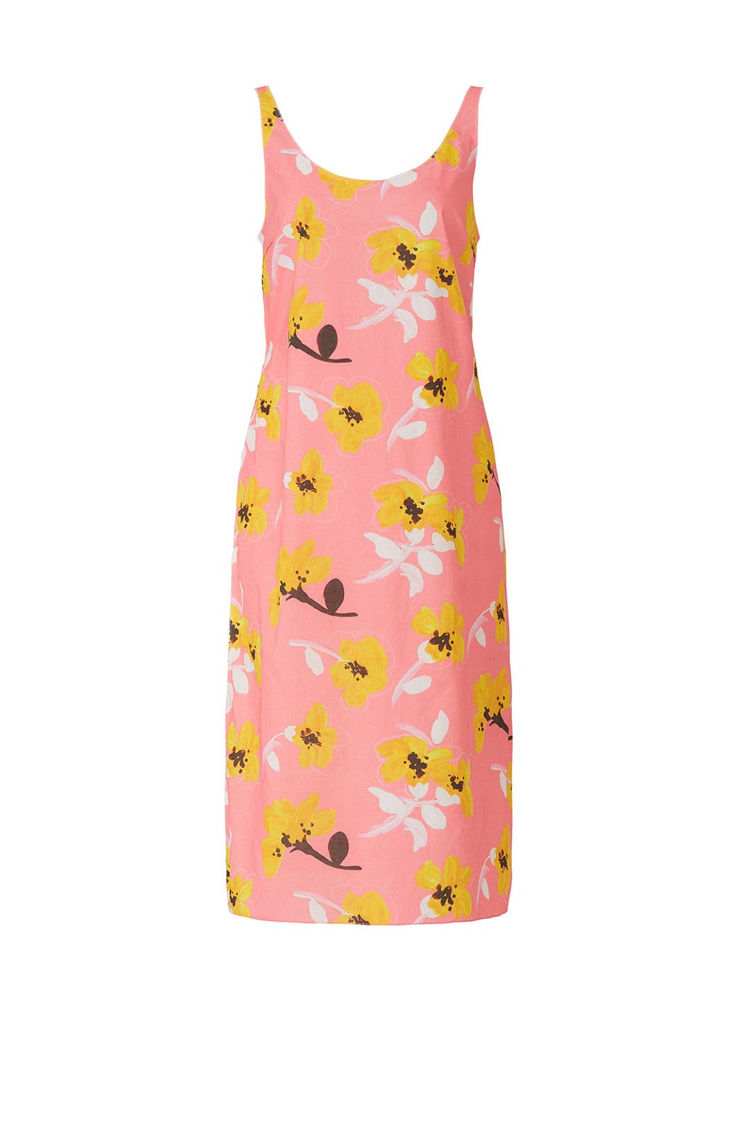 Pink Floral Printed Midi Dress by Marni | Rent the Runway