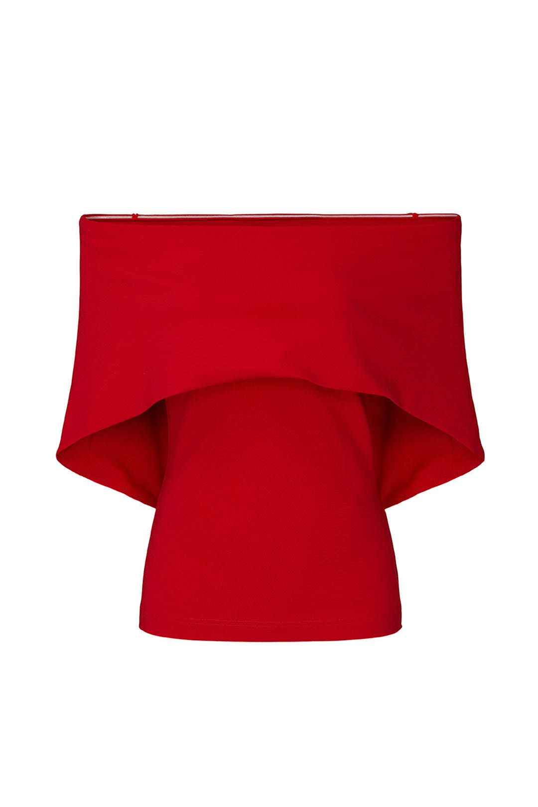 Red Structured Cape Top by Nicole Miller 4