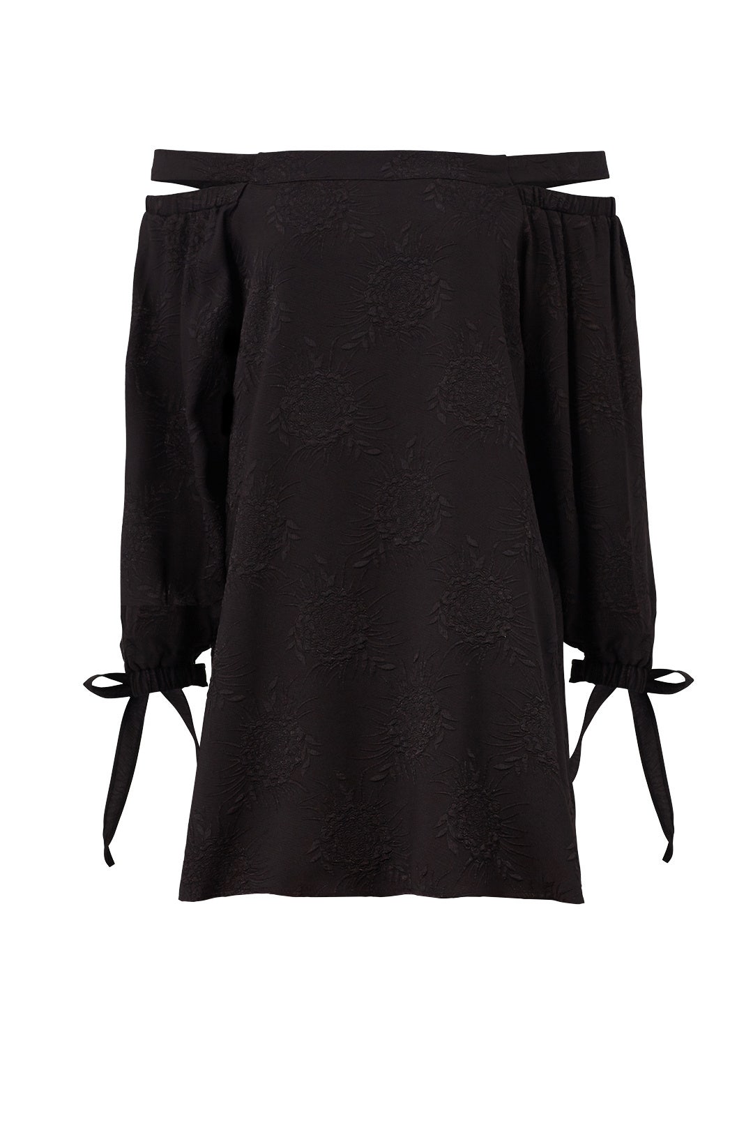 Black Crepe Off Shoulder Dress by Endless Rose 3