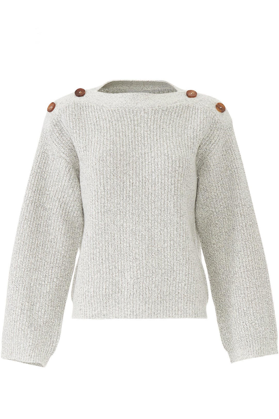 Buttoned Shoulders Sweater by sita murt 3