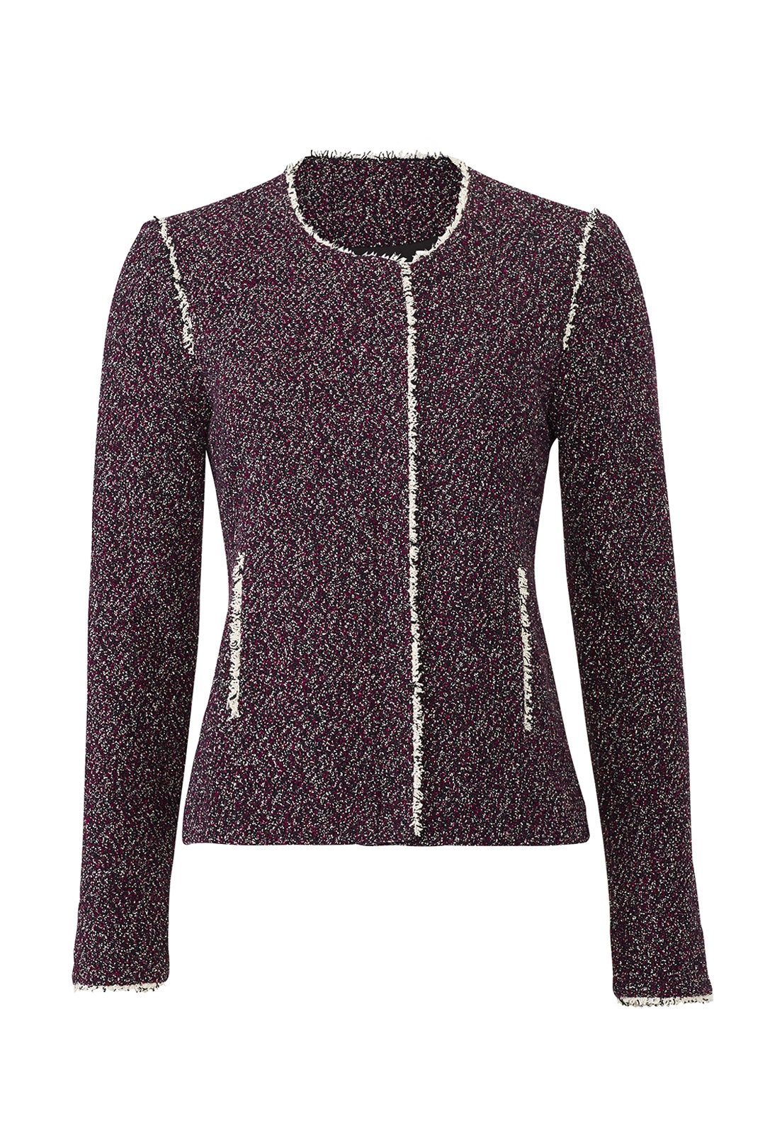 Burgundy Tweed Jacket by Slate & Willow 3
