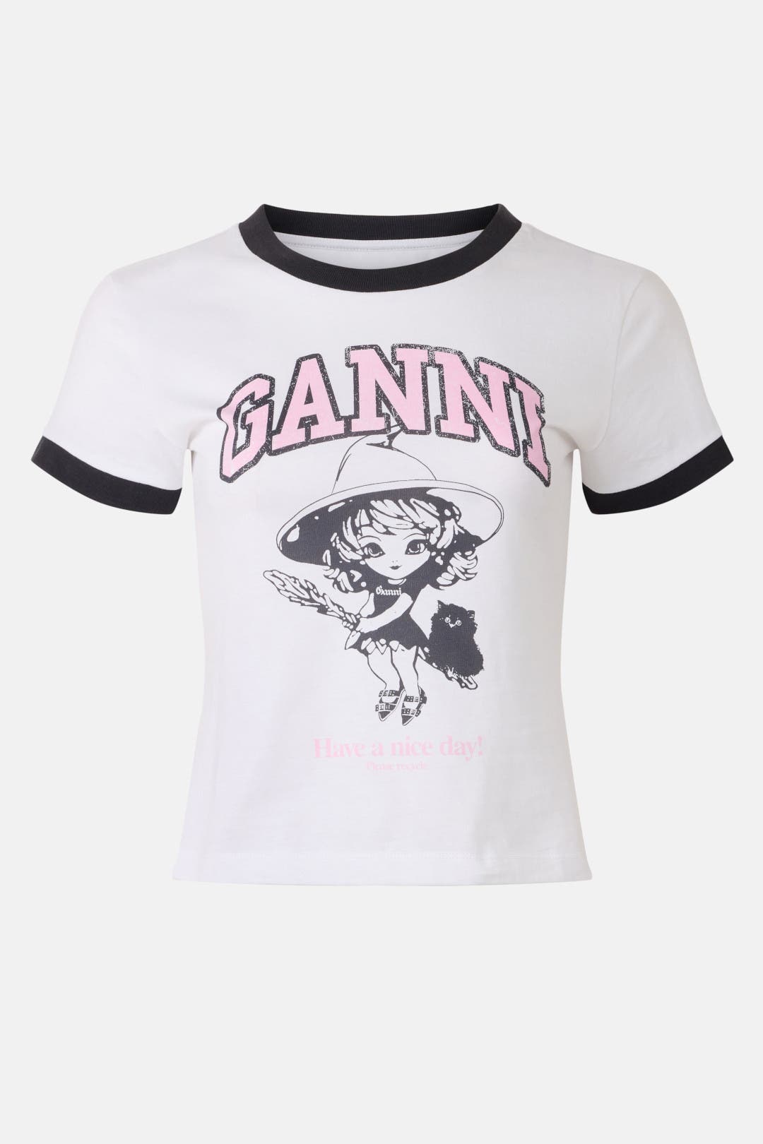 【GANNI】 Small Basic Jersey Witch Short Sleeve T-shirt Basic Jersey Witch Small T-Shirt by GANNI | Rent the Runway