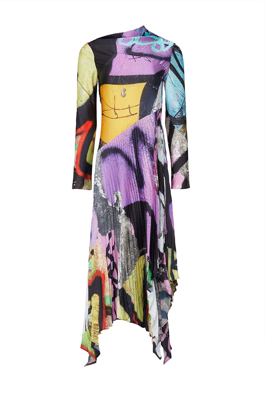 Grafitti Print Pleated Dress by Marques' Almeida 4