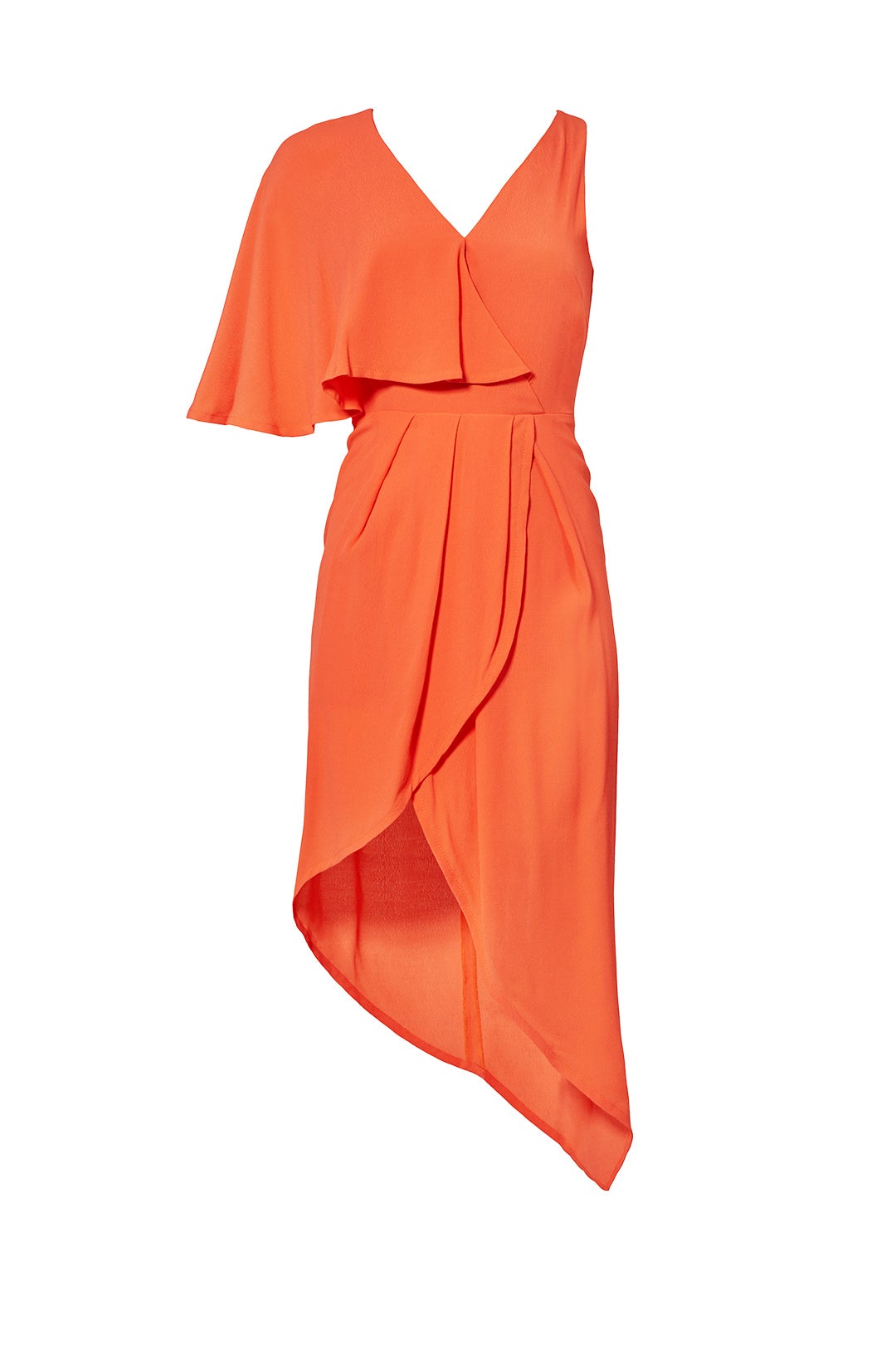 Coral Asymmetrical Wrap Dress by ELLIATT 3