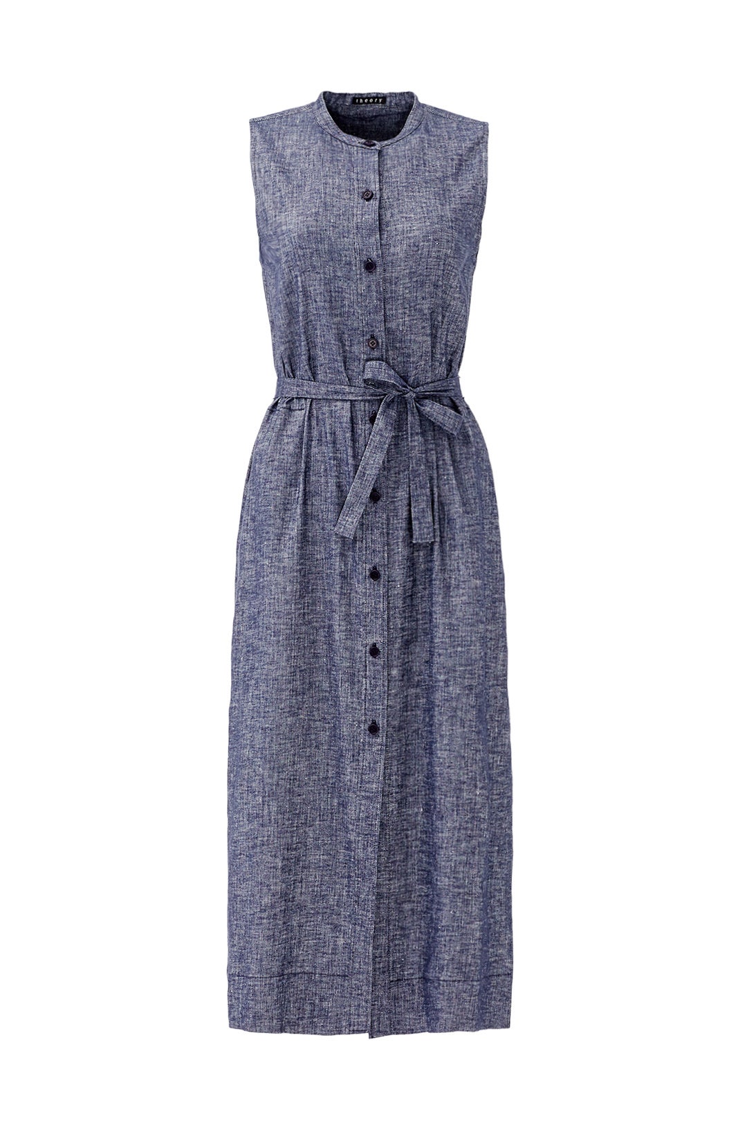Chambray Sleeveless Shirtdress by Theory 3