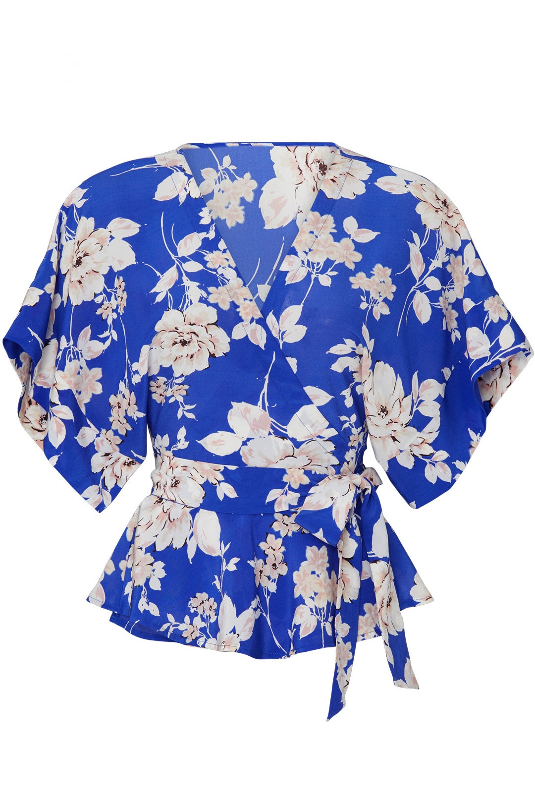 Blue Floral That's A Wrap Top by YUMI KIM