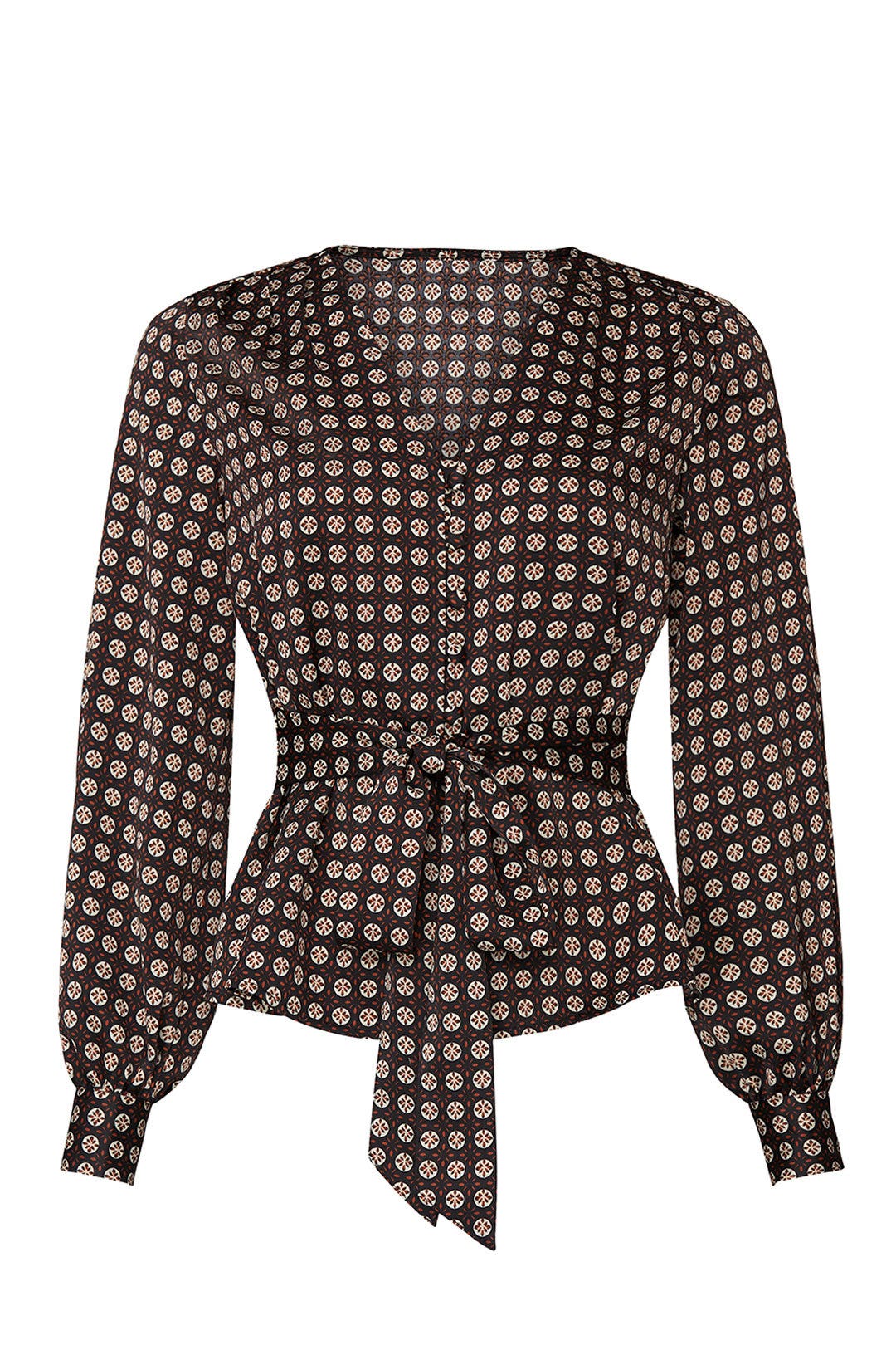 Geo Print Tie Front Blouse by Sweet Baby Jamie 4