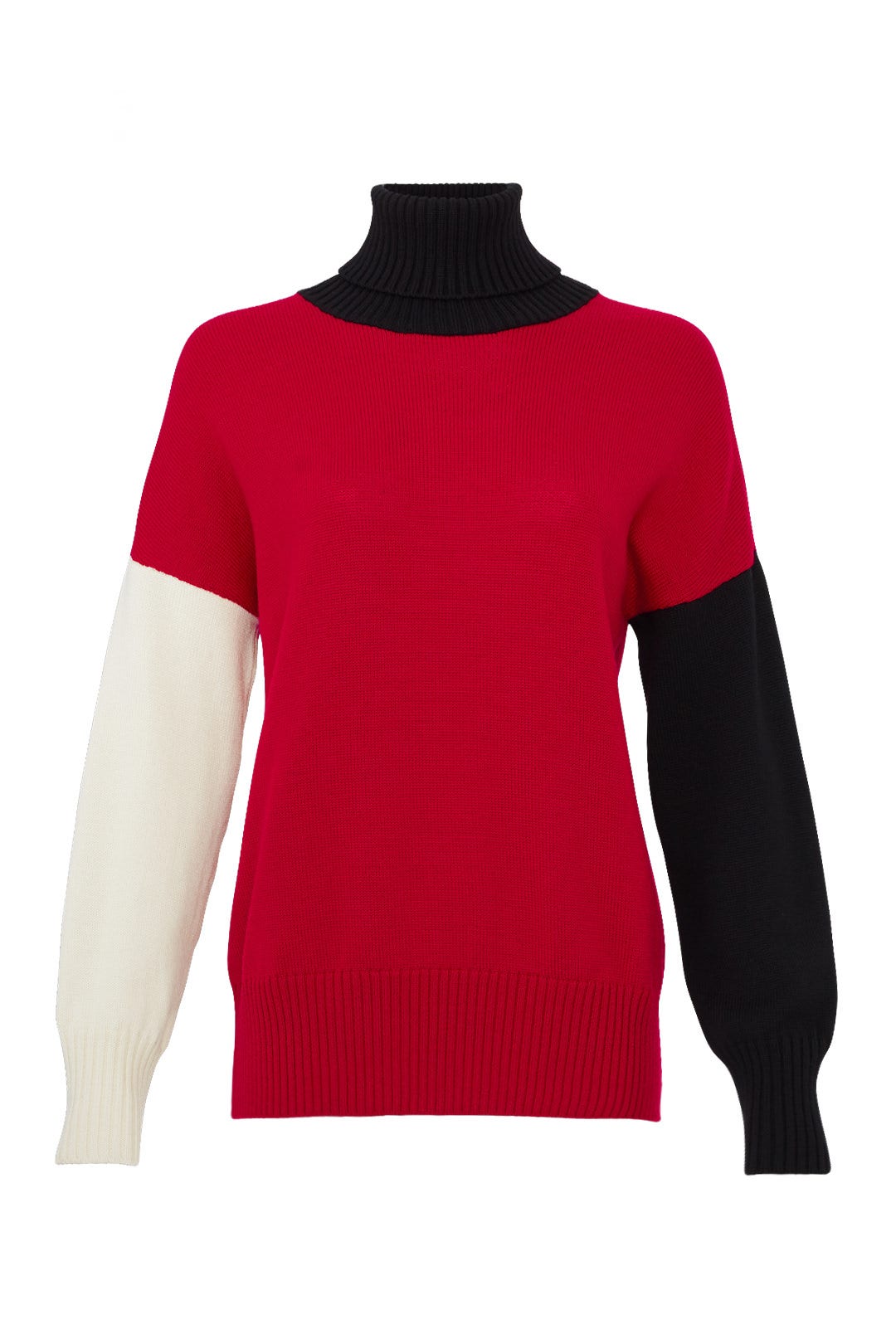 Turtleneck Colorblock Sweater by Fuzzi