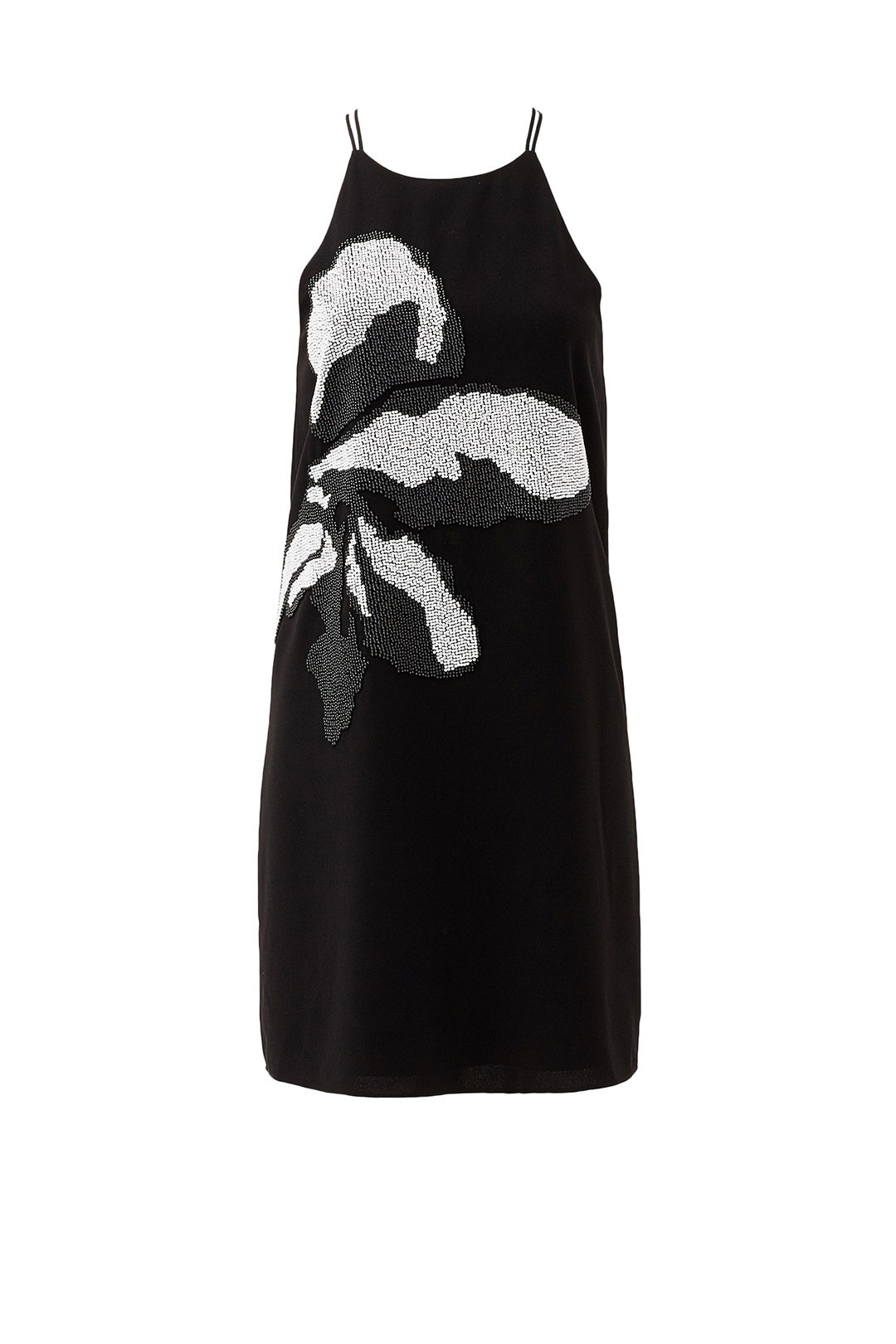 Orchid Embroidered Shift Dress by HALSTON 3
