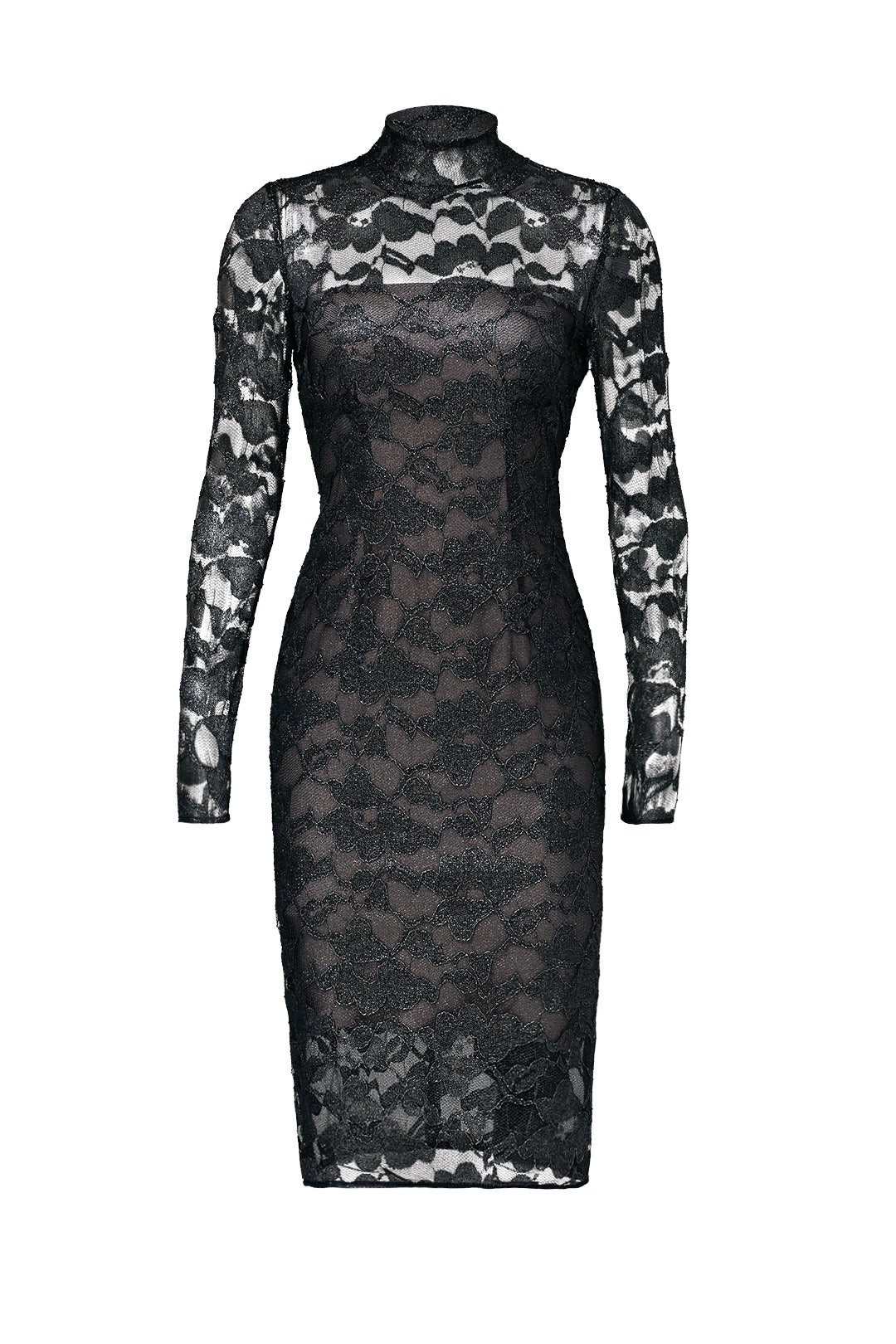 Metallic Floral Lace Sheath by ML Monique Lhuillier 3