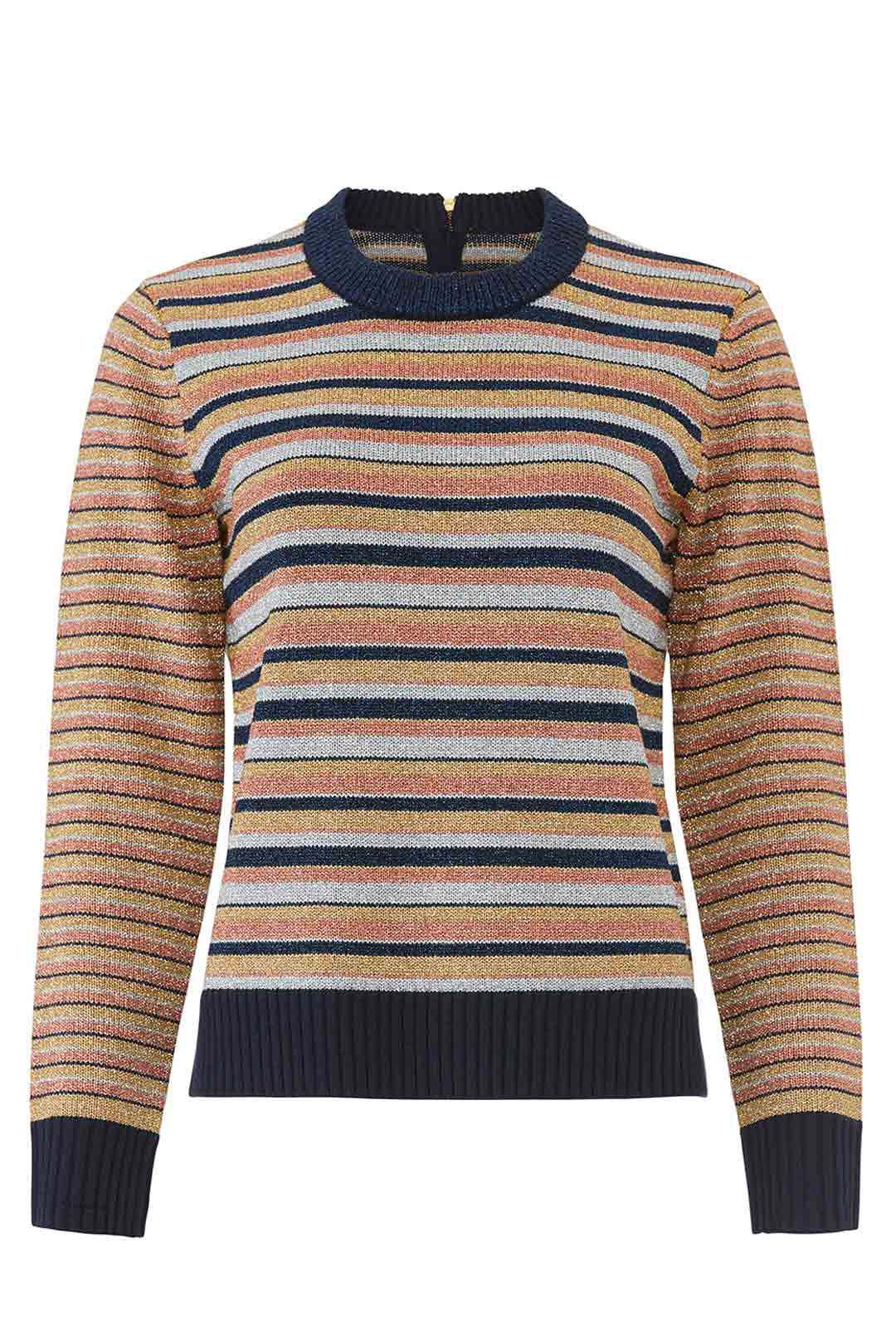 Lurex Stripe Sweater by Tory Burch