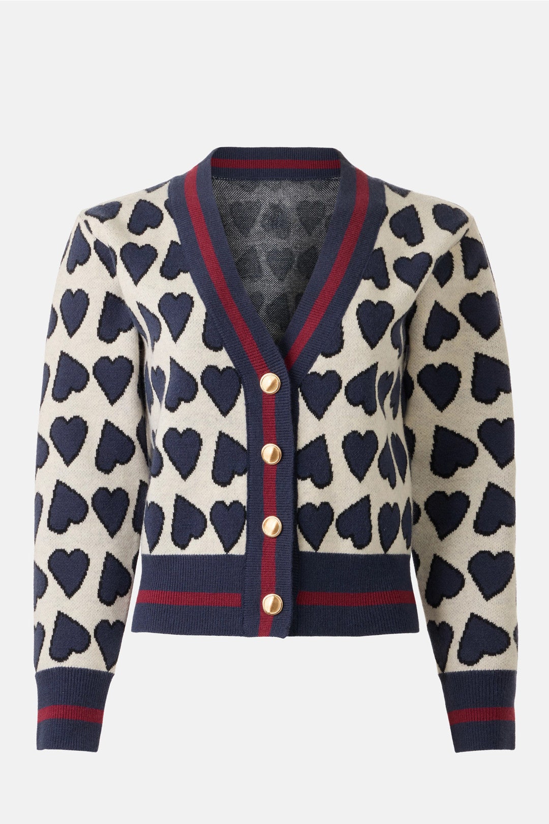 Rowan Heart Jacquard Knit Cardigan