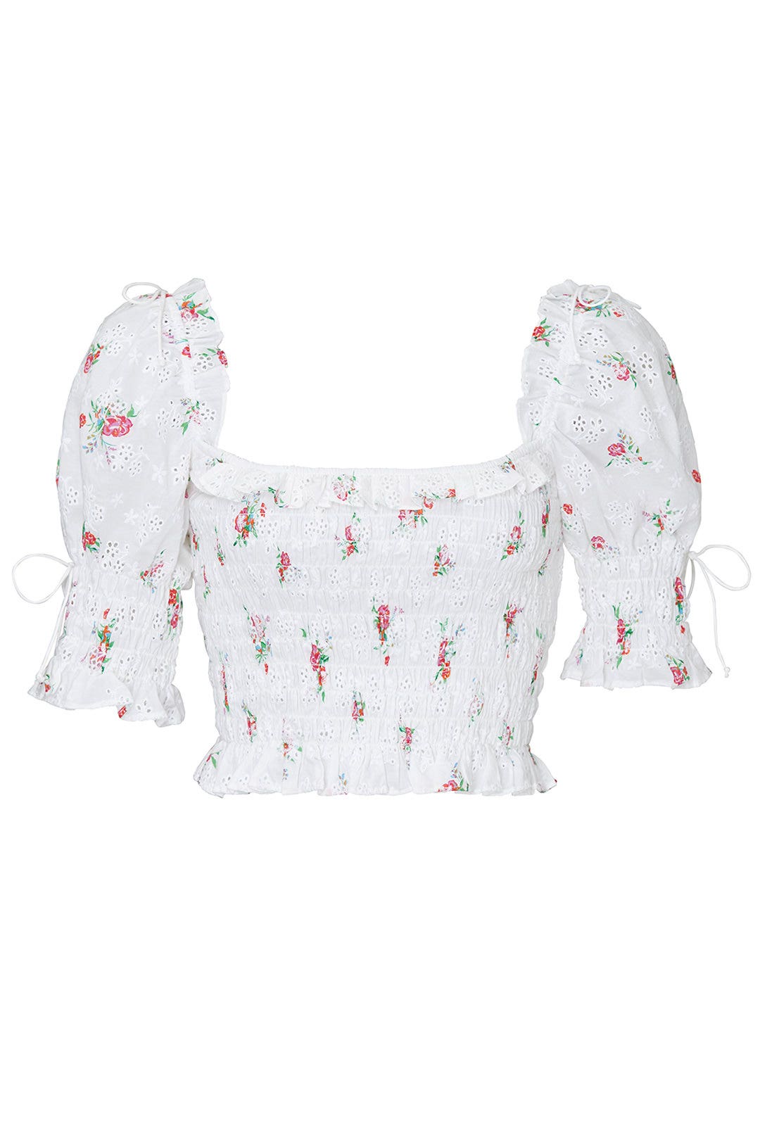 Tarte Eyelet Smocked Blouse by For Love and Lemons