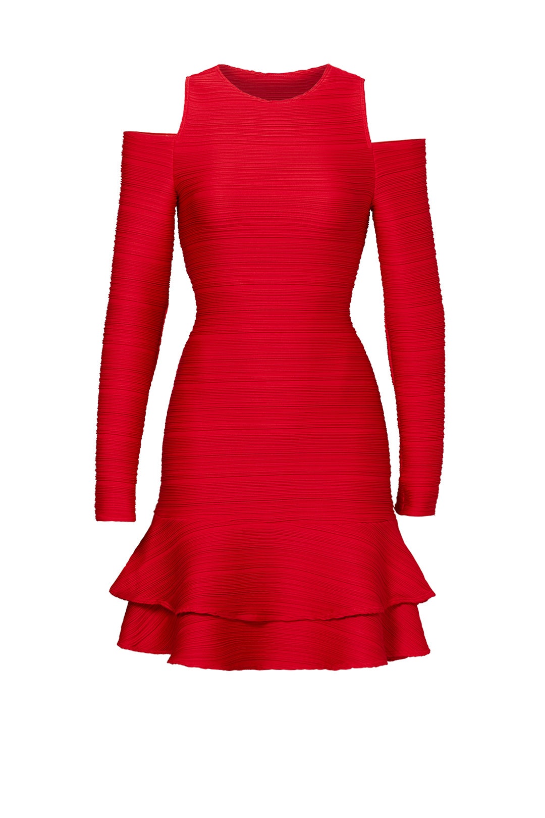 Red Ottoman Jacquard Dress by Shoshanna