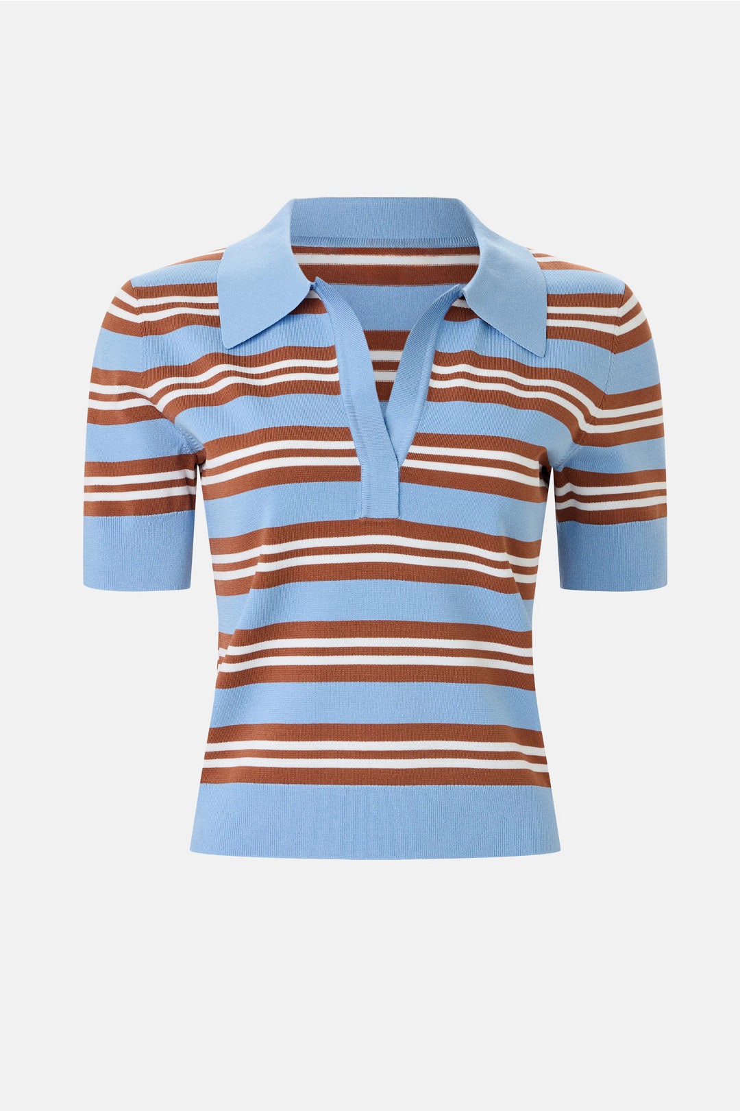 Blue Emma Polo Top by AKNVAS