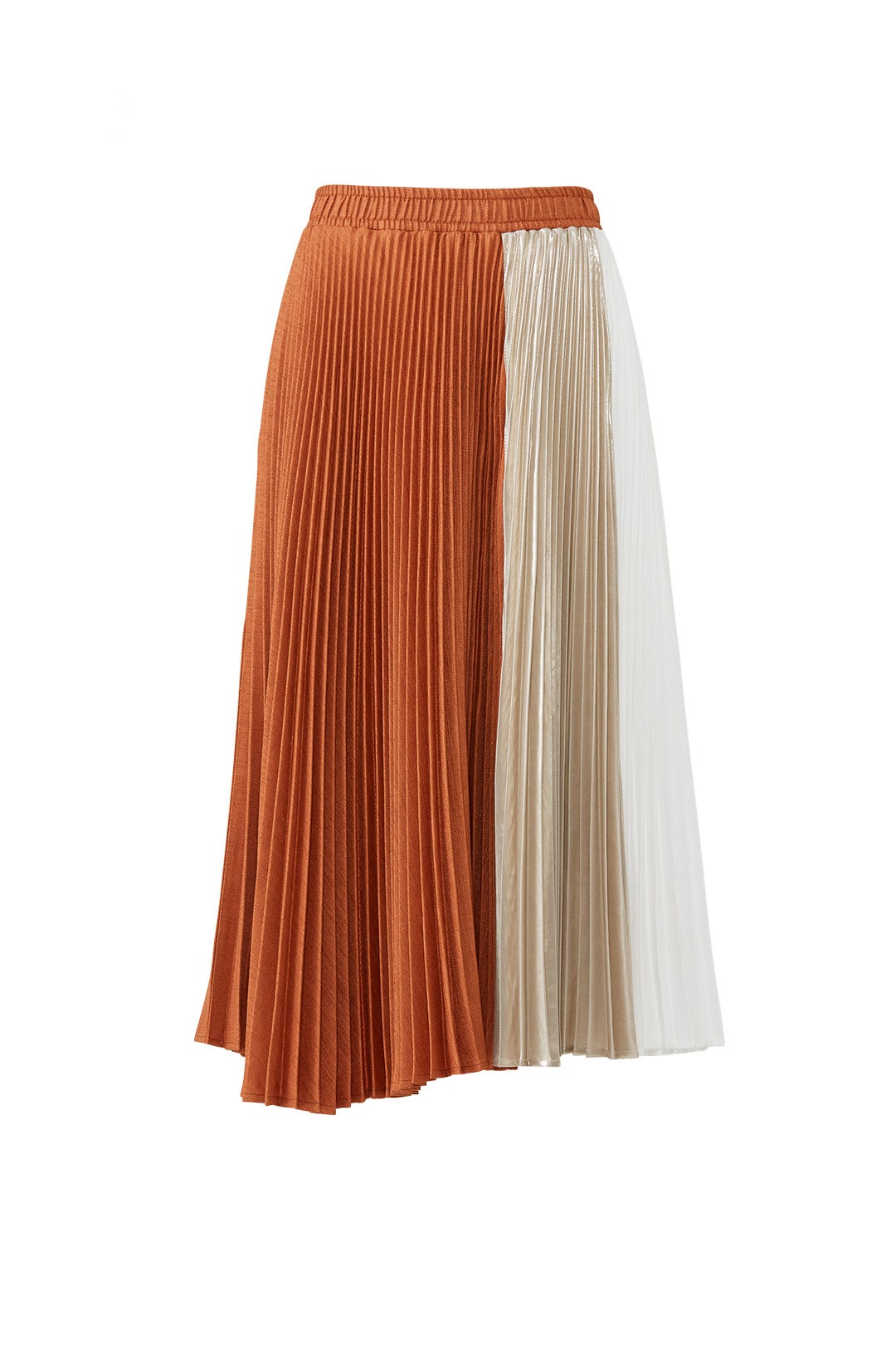 Color Block Pleated Skirt by Clu 3