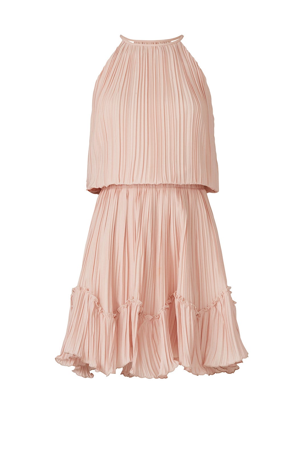 Pleated Blouson Dress by HALSTON 3