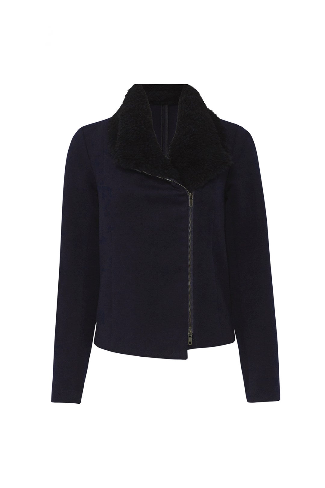 Shearling Scuba Jacket by VINCE. 3