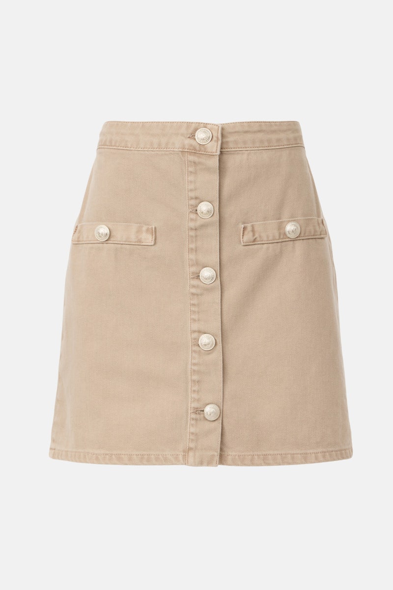 Kris Button Front Mini Skirt by L'agence - Photo 4
