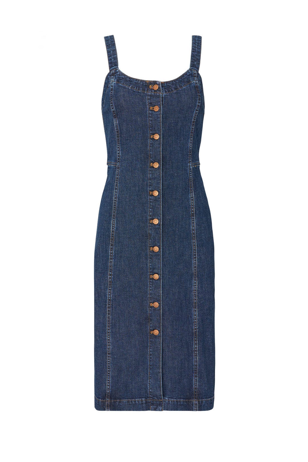 Denim Button Front Tank Dress by Madewell 3