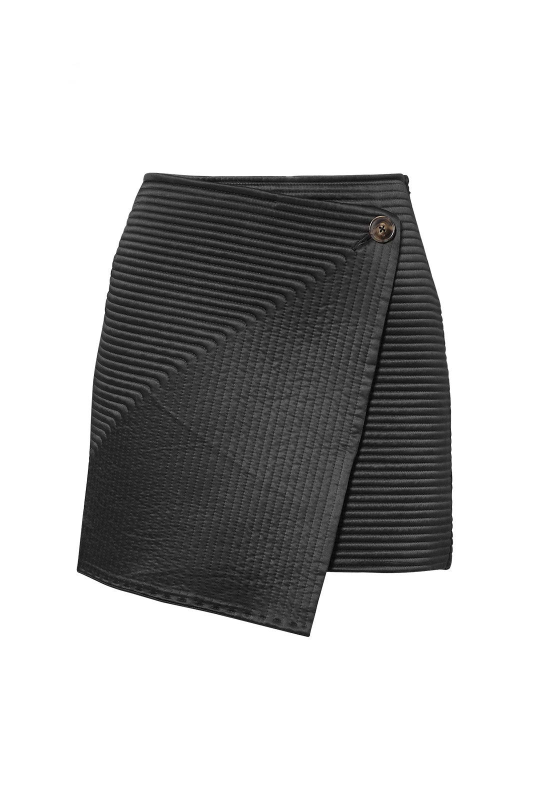 Needle Stitch Wrap Skirt by HALSTON