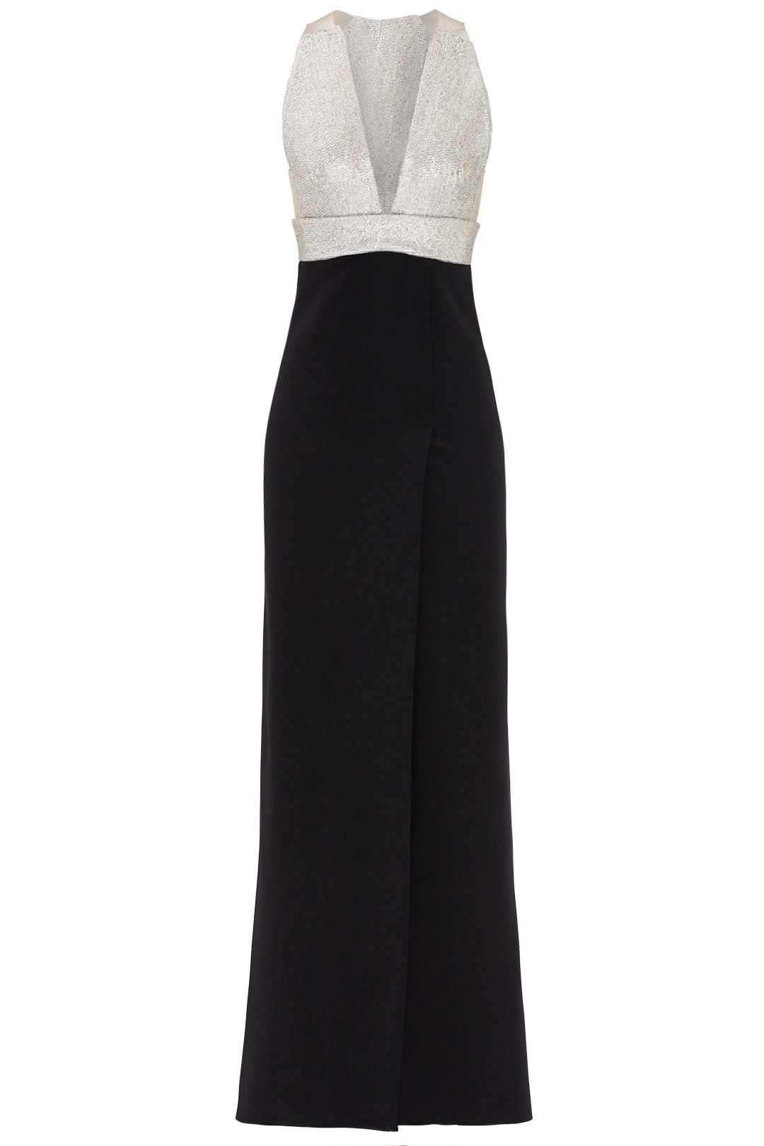 Onyx Deep V Column Gown by KAUFMANFRANCO 3