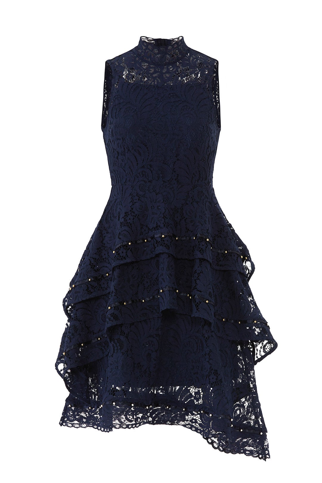Navy Star Crossed Lace Dress by Keepsake 3