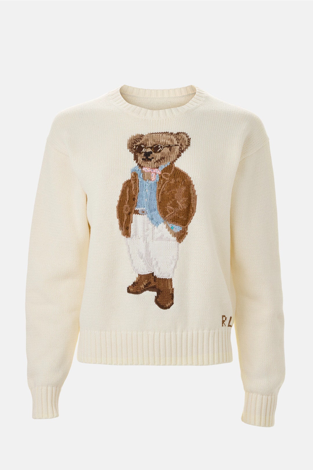 Bear Long Sleeve Crew Neck Sweater by Polo Ralph Lauren