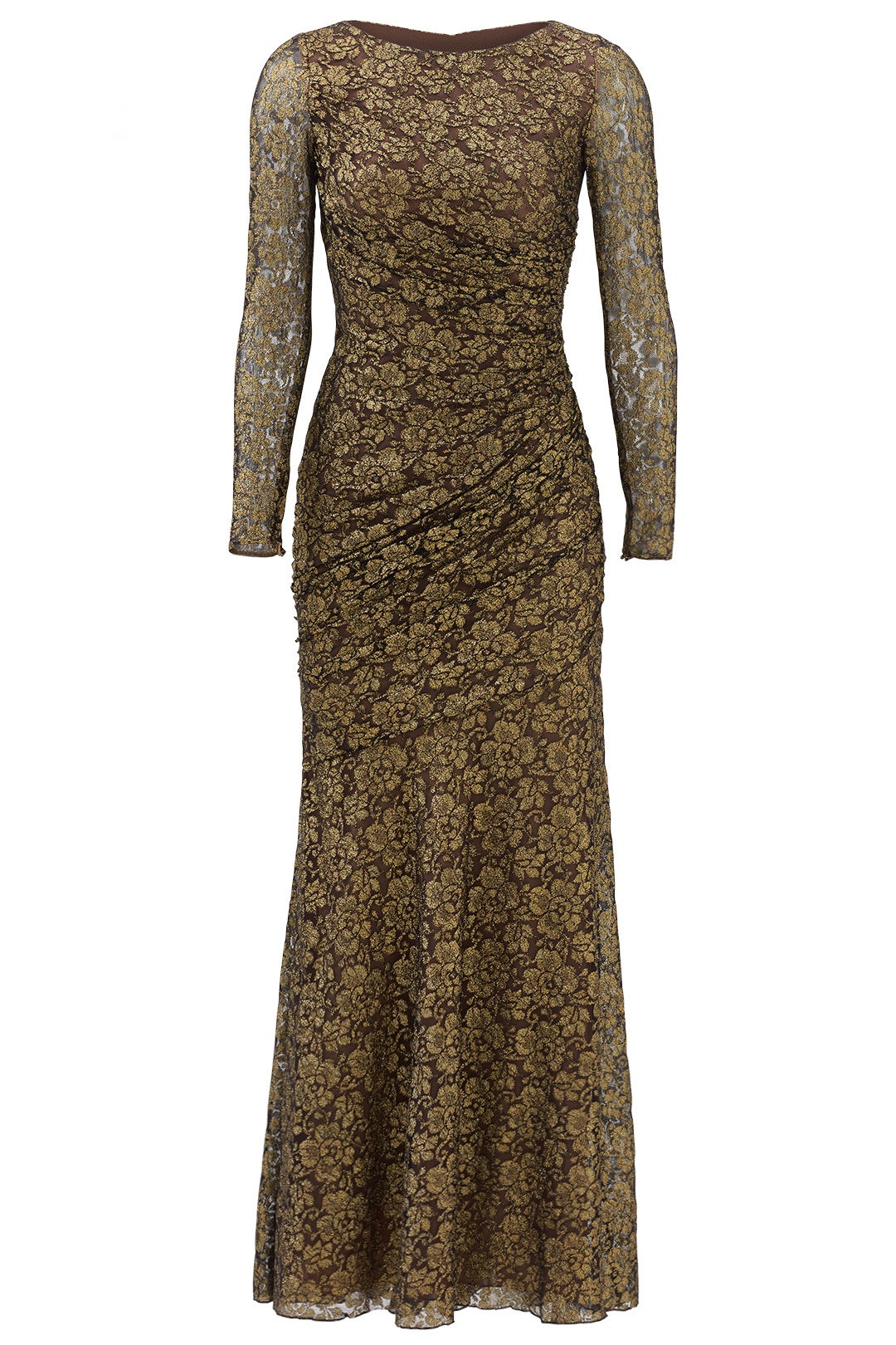 Gold Idol Gown by Carmen Marc Valvo 3