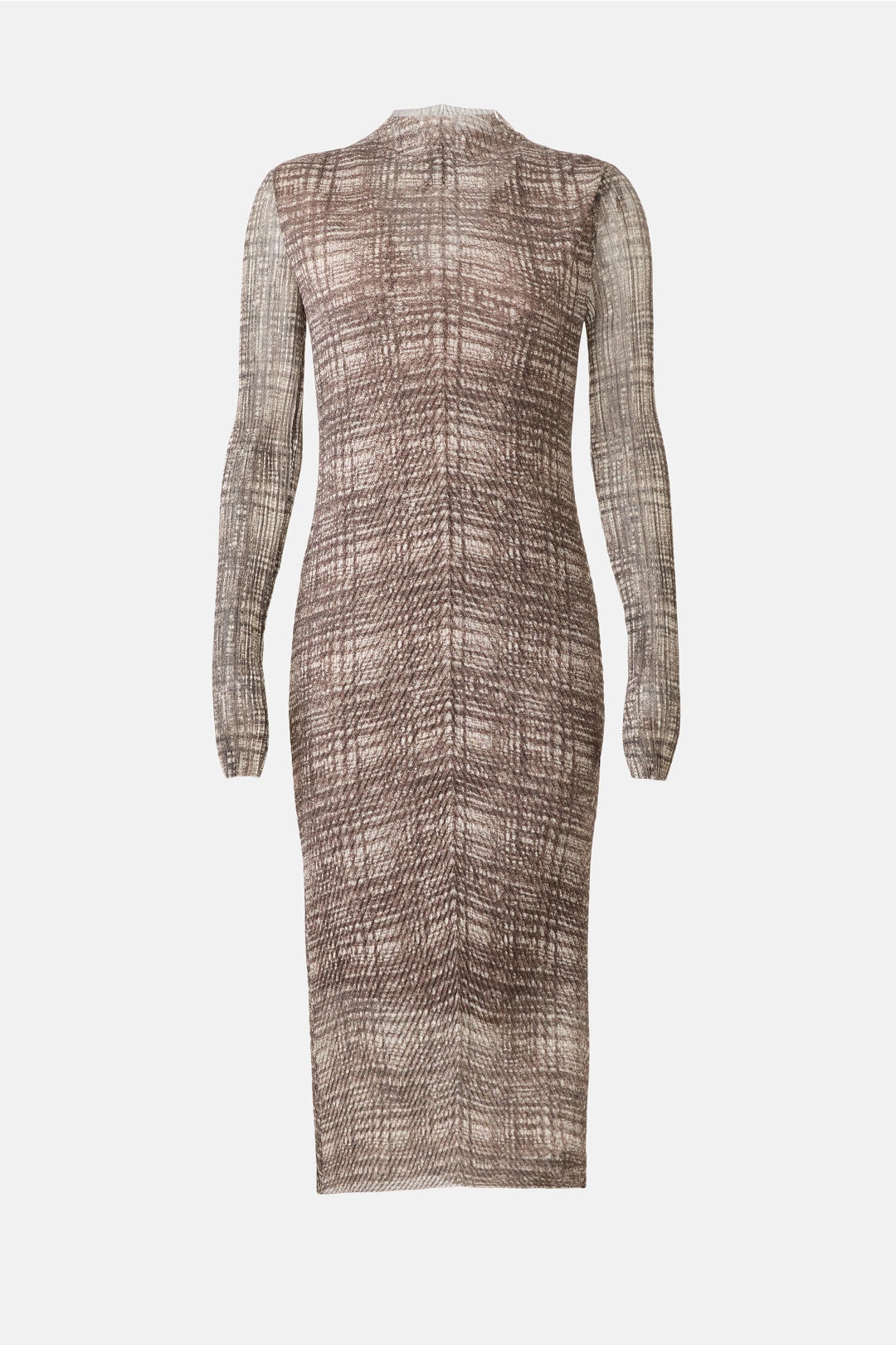Eviba Plaid Mesh Midi Dress