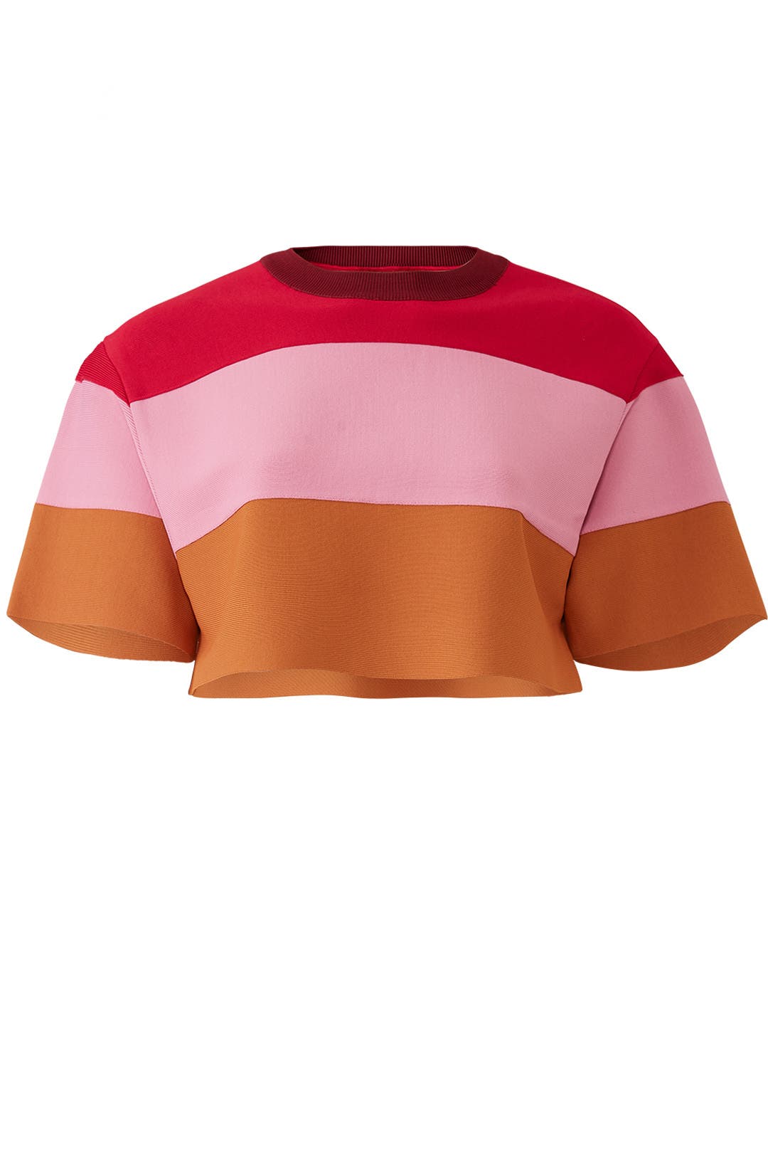 Pink Stripe Crop Top by HervÃ© LÃ©ger for $85 | Rent the Runway