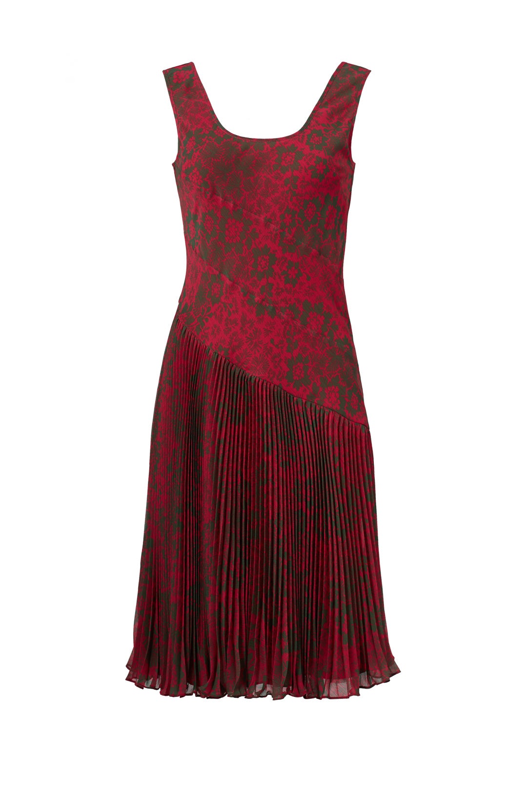 Pink Floral Printed Pleated Dress by Jason Wu Collection