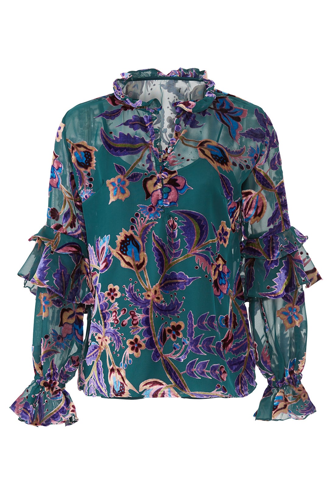 Burnout Velvet Blouse by PatBO 3