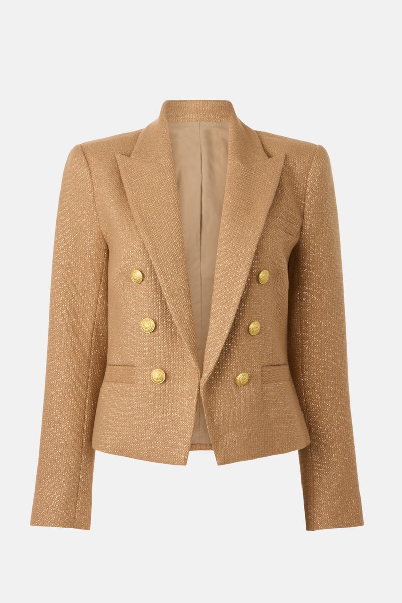 Brooke Double Breasted Crop Blazer by L'agence - Photo 4