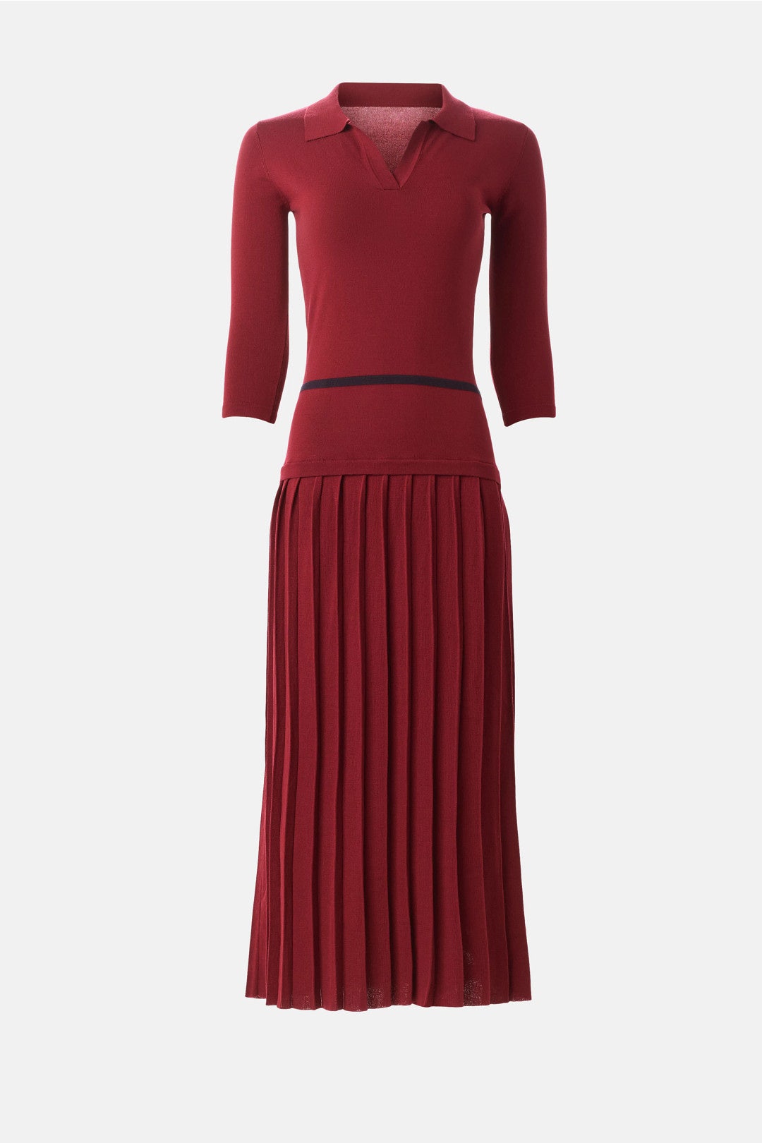 Collared Pleated Knit Dress by Alexia Admor 4