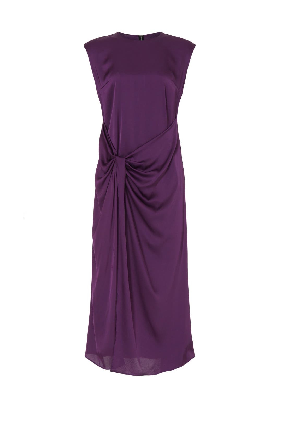 Purple Satin Knot Dress by Marina Moscone x RTR | Rent the
