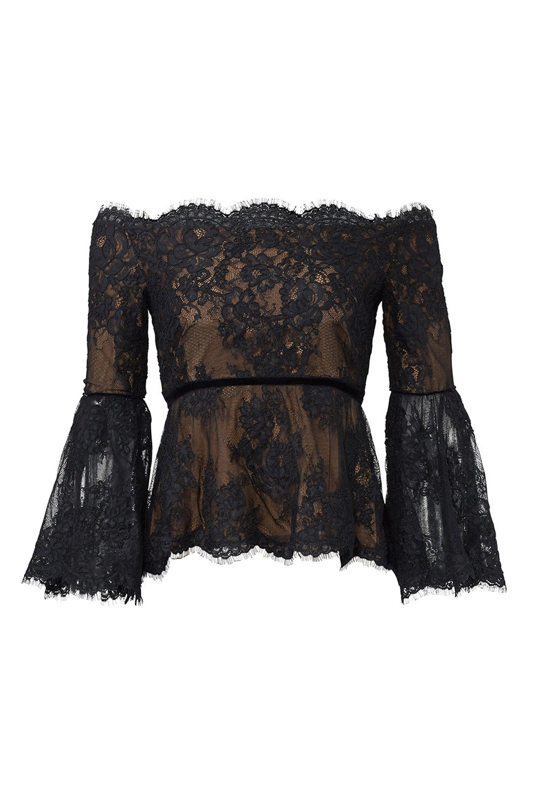 Scalloped Lace Top by Marchesa Notte 3