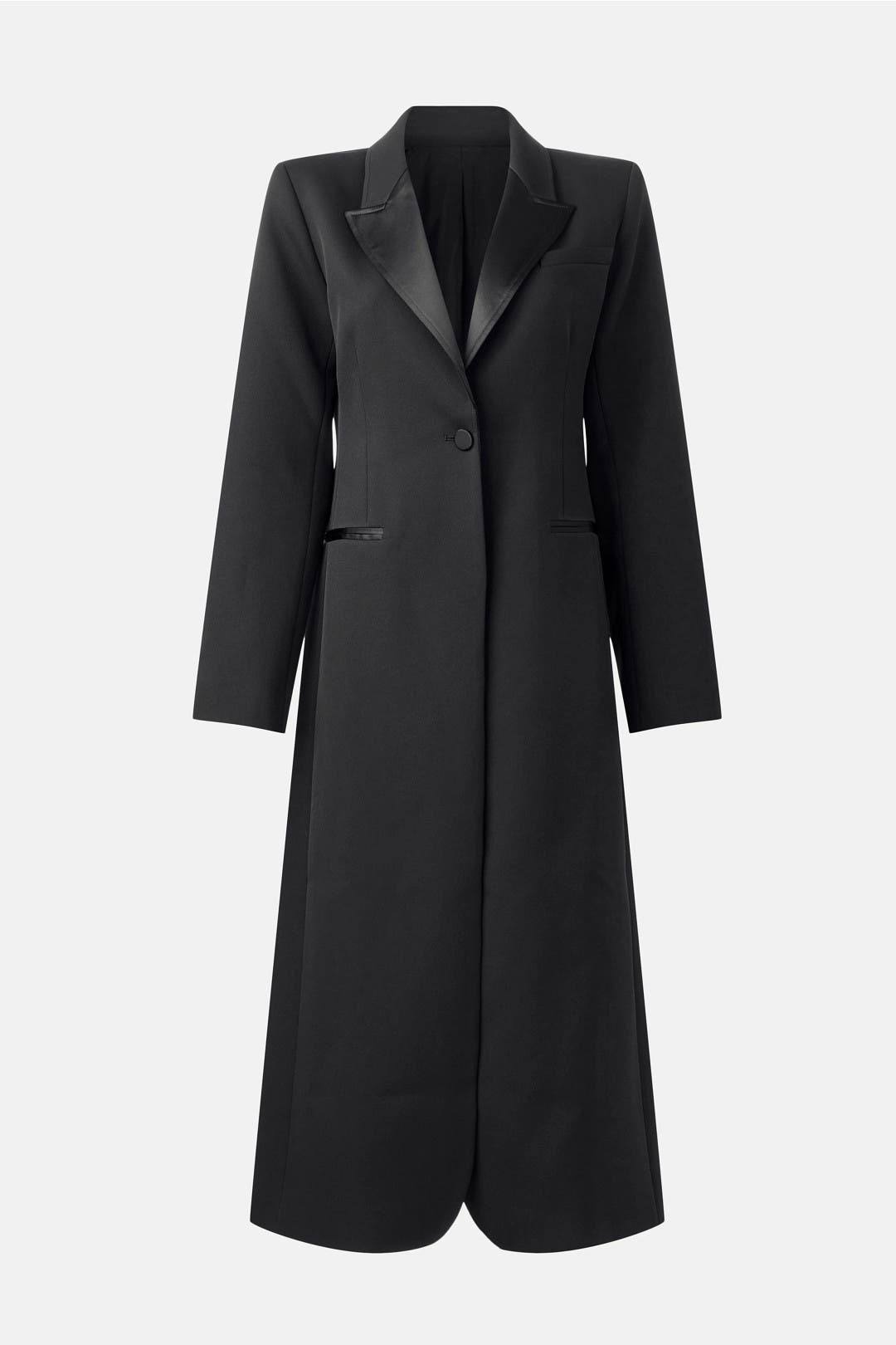 Satin Trim Dinner Coat by Ronny Kobo x RTR | Rent the Runway