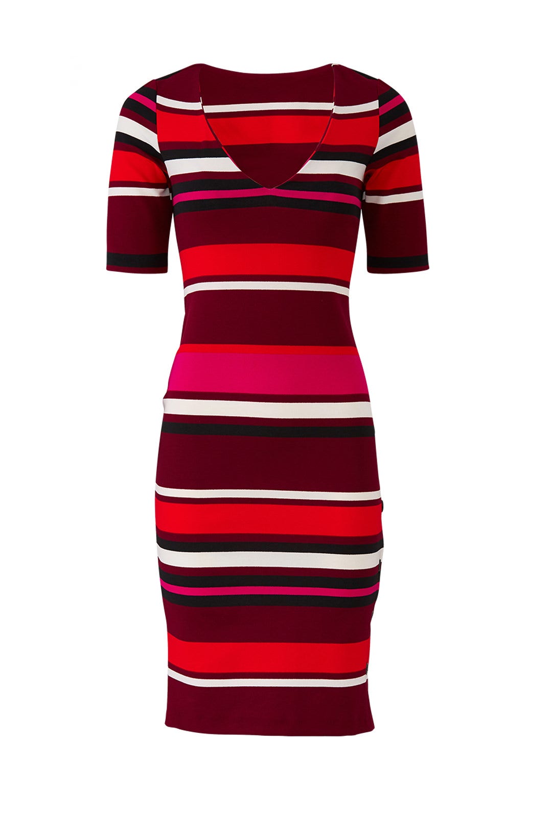Red Tone Striped Dress by Slate & Willow 3