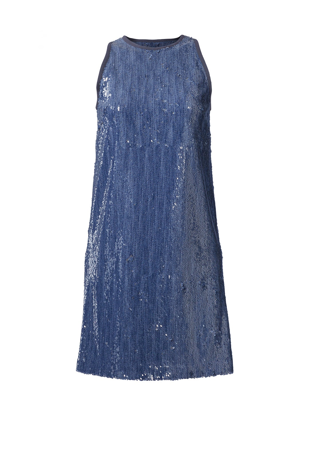 Denim Sequin Shift by Carmen Marc Valvo 3