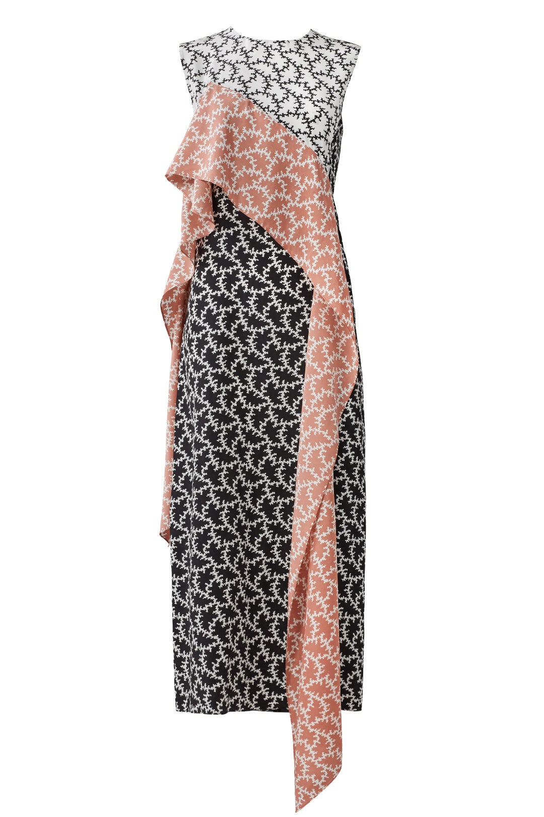 Pink Printed Ruffle Midi Dress by Diane von Furstenberg 3