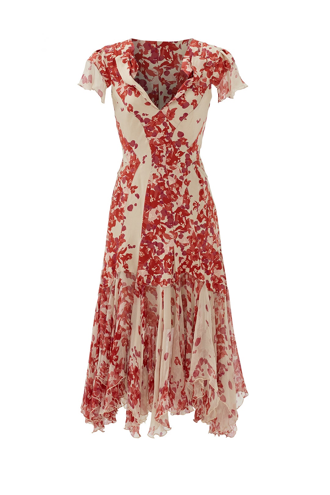 Hibiscus Print Silk Dress by ZAC Zac Posen 2