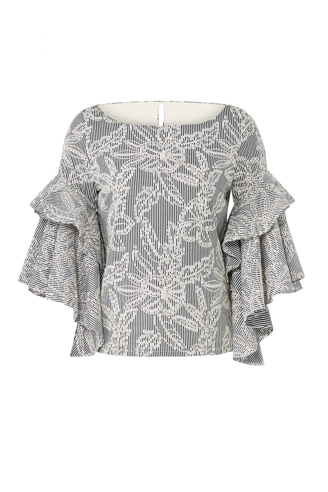 Victorian Ruffle Top by Badgley Mischka